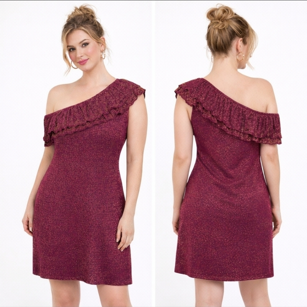 Trina Turk One Shoulder Ruffle Mayreau Dress S New